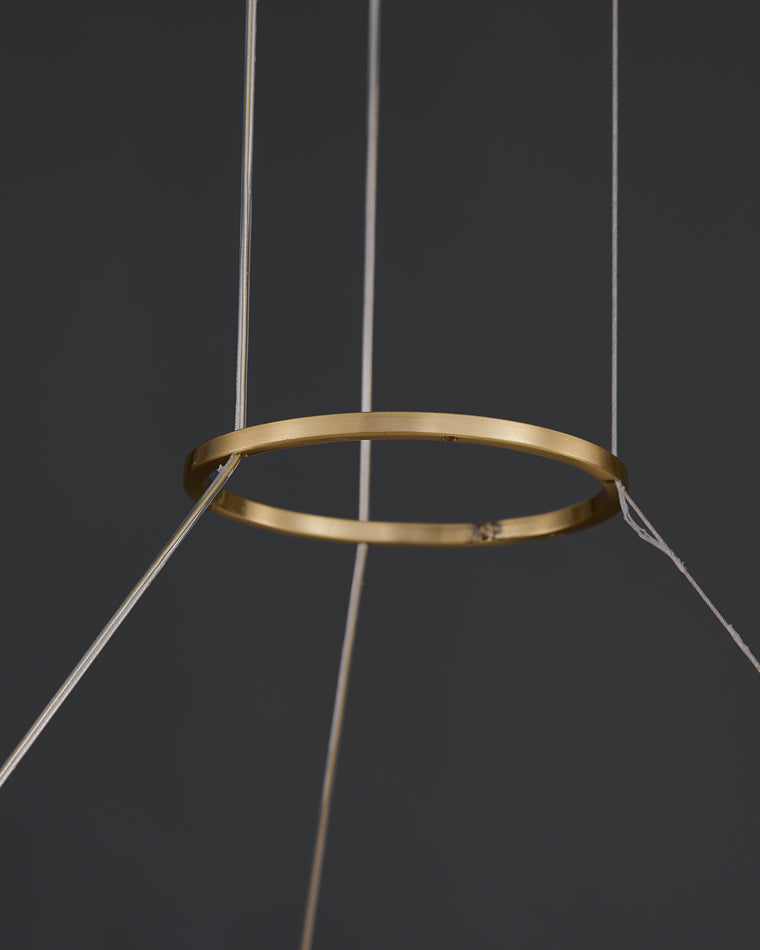 WOMO Enamel Round Brass Chandelier-WM2335