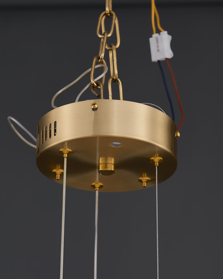 WOMO Enamel Round Brass Chandelier-WM2335