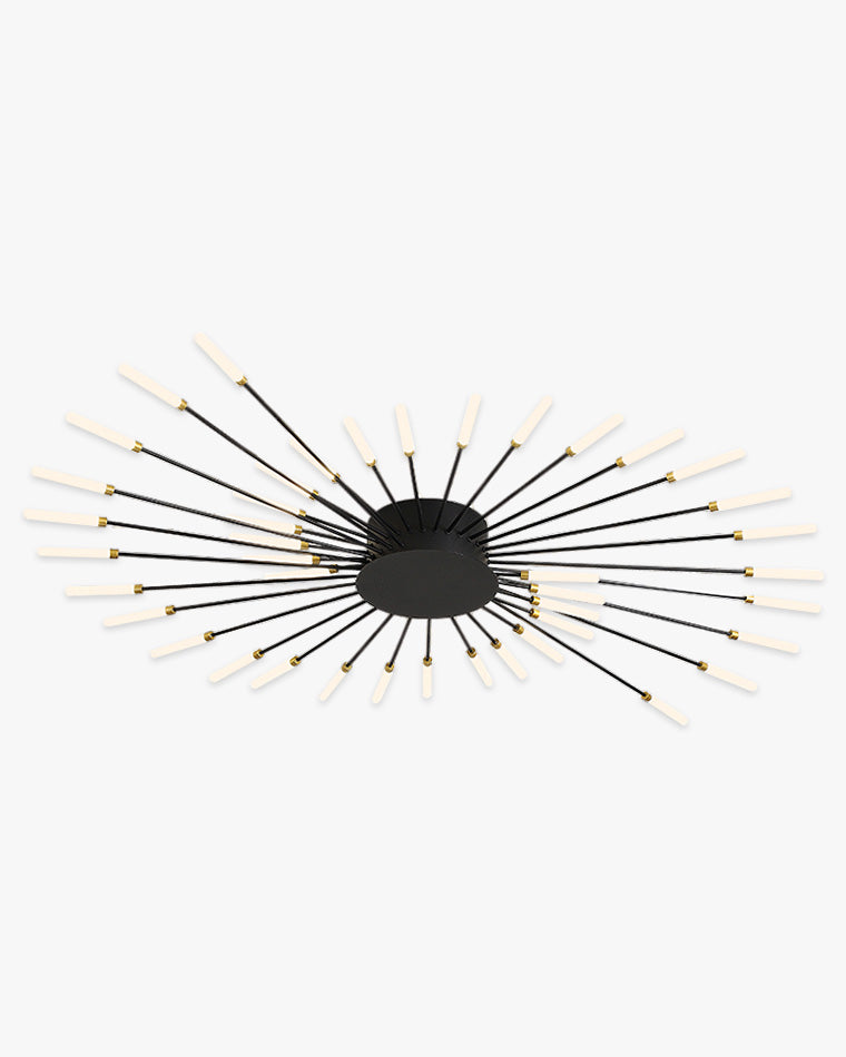 WOMO Ausgefallene LED Deckenleuchte Schwarz Metall Groß Wohnzimmer Modern-WM1000