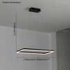 WOMO Metall Schwarzer LED Kronleuchter Rechteckig Für hohe decken-WM2120 thumbnail