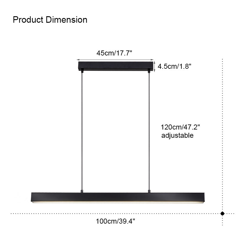 WOMO Minimalist Linear Kitchen Pendant Light-WM2002