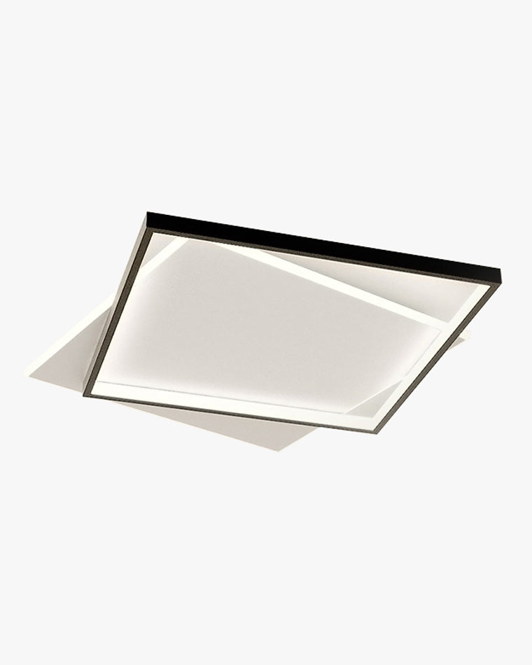 WOMO LED Deckenleuchte Eckig Flach Schwarz Weiß Modern Schlafzimmer-WM1011