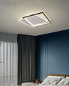 WOMO LED Deckenleuchte Eckig Flach Schwarz Weiß Modern Schlafzimmer-WM1011 thumbnail