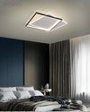 WOMO LED Deckenleuchte Eckig Flach Schwarz Weiß Modern Schlafzimmer-WM1011 thumbnail