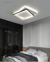 WOMO LED Deckenleuchte Eckig Flach Schwarz Weiß Modern Schlafzimmer-WM1011 thumbnail