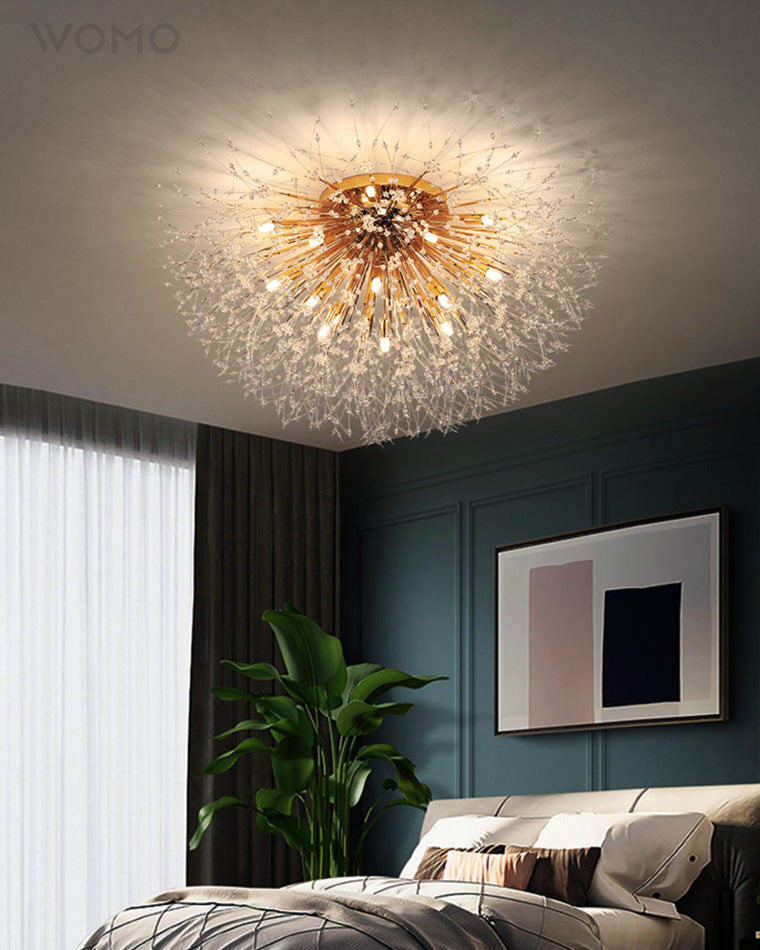 WOMO Dandelion Crystal Flush Mount Ceiling Light-WM1014