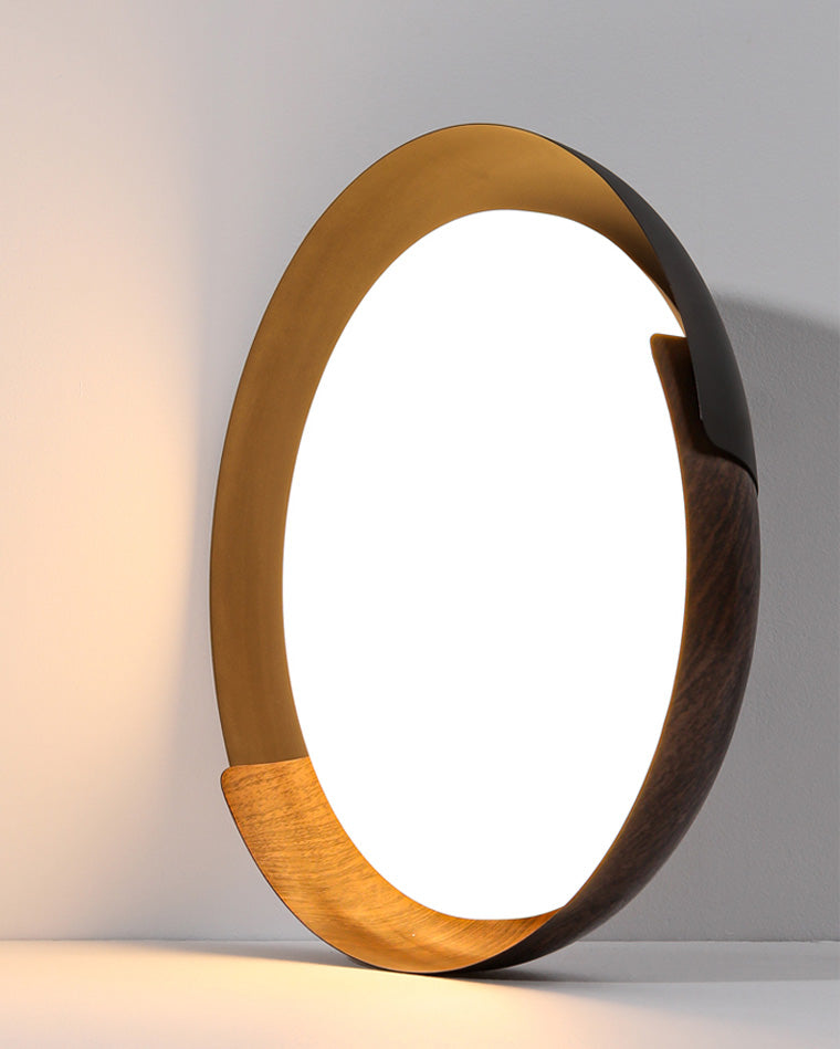 WOMO Walnut Grain Round Ceiling Light-WM1018