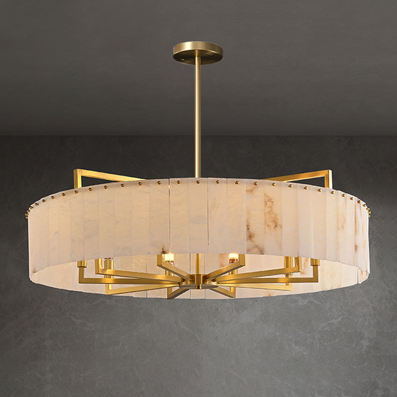 WOMO Round Alabaster Chandelier-WM2390a