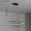 WOMO Metall Schwarzer LED Kronleuchter Rechteckig Für hohe decken-WM2120 thumbnail