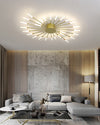 WOMO Ausgefallene LED Deckenleuchte Schwarz Metall Groß Wohnzimmer Modern-WM1000 thumbnail