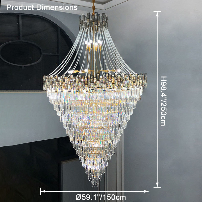 WOMO Massive Tiered Crystal Chandelier-WM2380