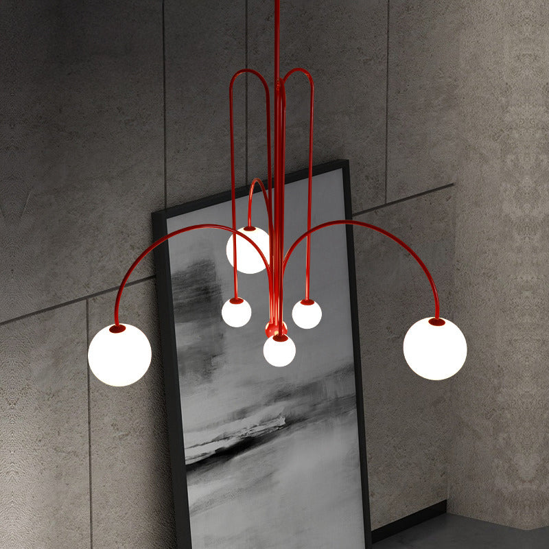 WOMO Glass Globe Arm Chandelier-WM2522