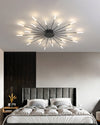 WOMO Ausgefallene LED Deckenleuchte Schwarz Metall Groß Wohnzimmer Modern-WM1000 thumbnail