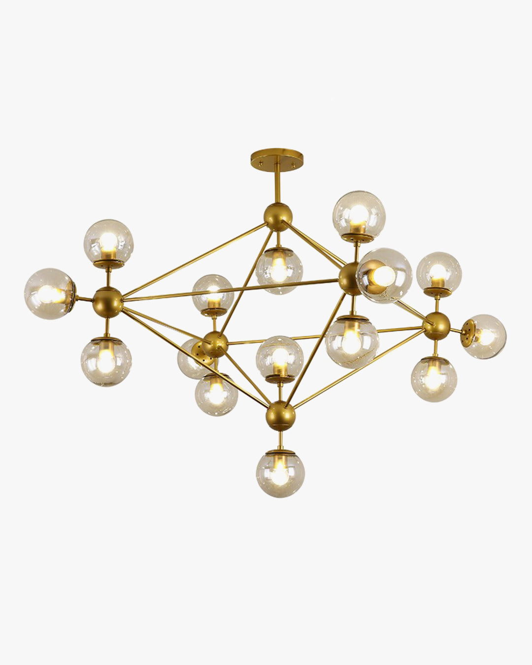 WOMO Sputnik Kronleuchter Wohnzimmer Modern Glas-WM2704