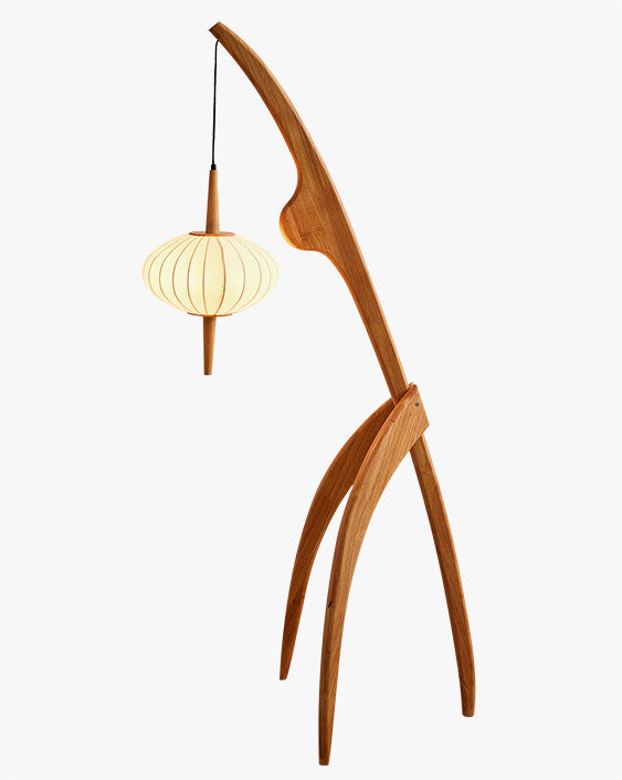 Lampadaire trépied en bois WOMO Flying Saucer - WM7136