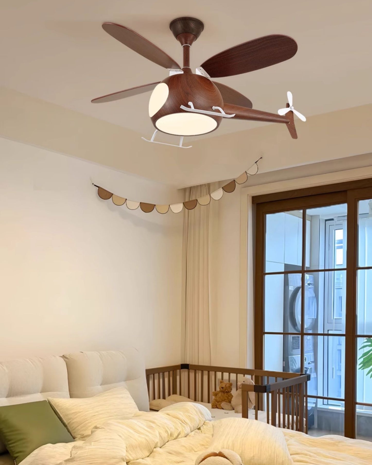 WOMO Airplane Children Ceiling Fan Lamp- WM5264