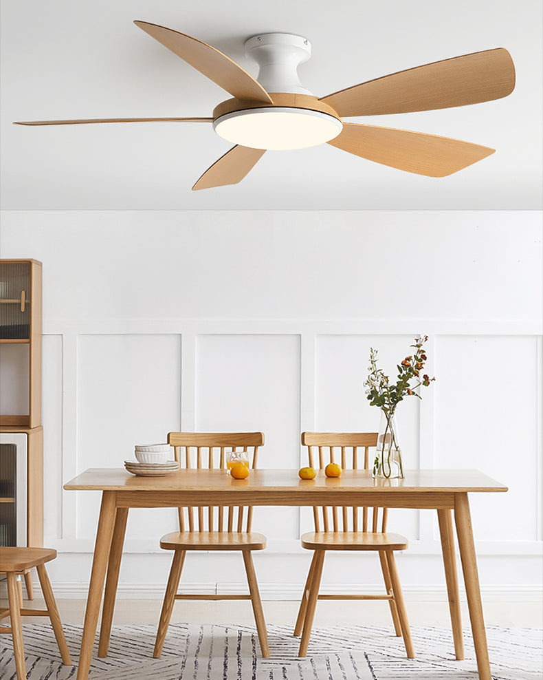 WOMO Modern Low Profile Ceiling Fan Lamp - WM5190