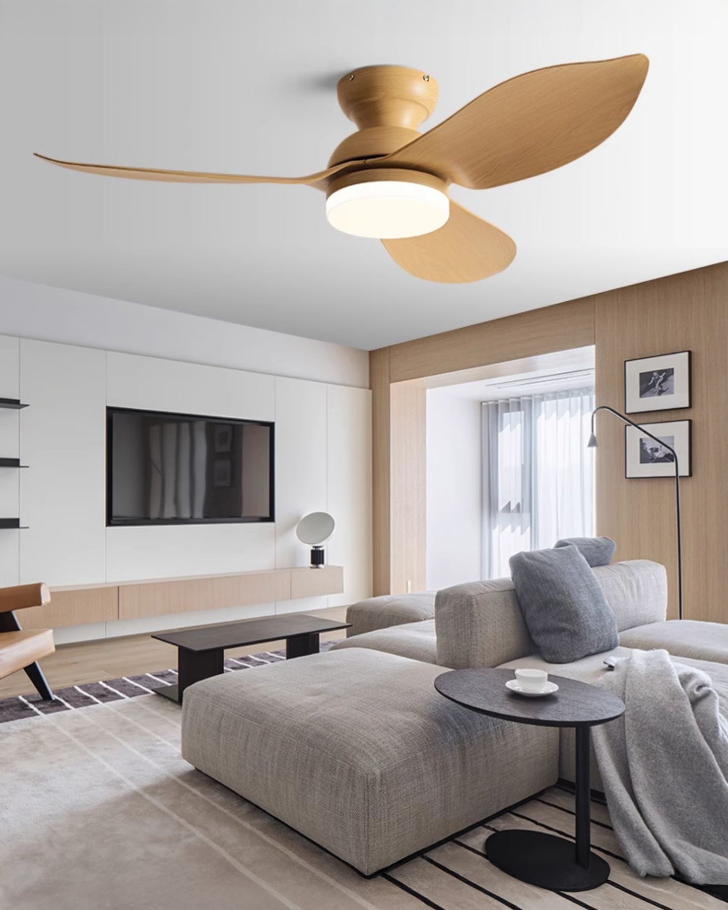 WOMO 38 Inch Low Profile Ceiling Fan Lamp-WM5219