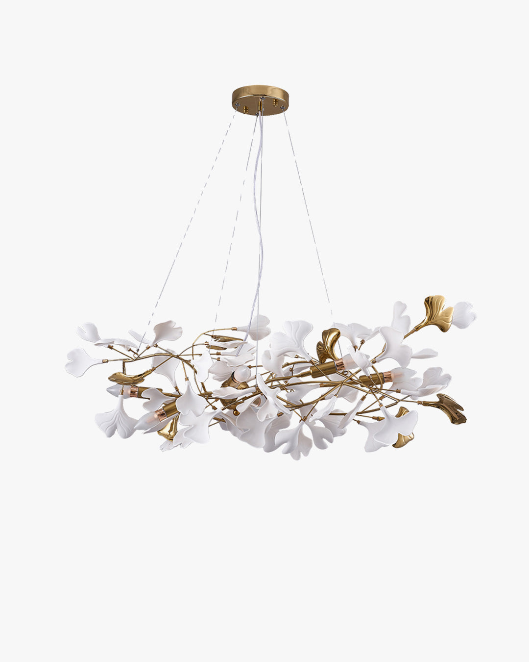 Lustre WOMO Design Blanc Doré en Porcelaine-WM2411