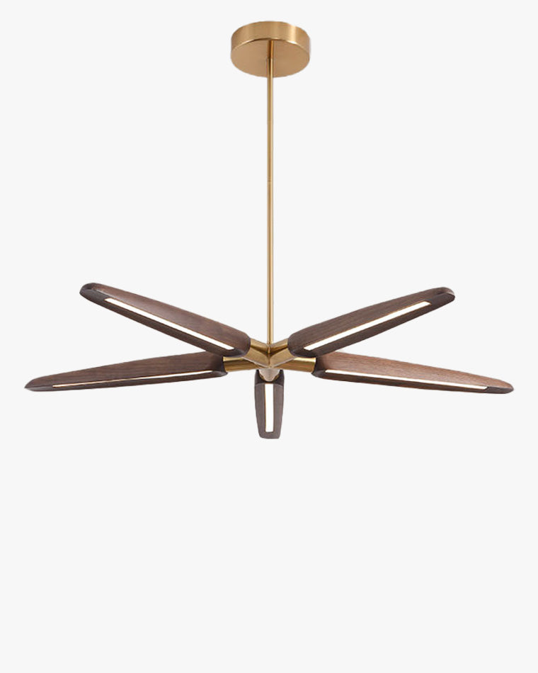 WOMO 3/5 Light Wood Pendant Light-WM2524