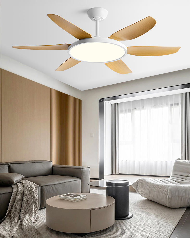 WOMO Modern 6 Blade Ceiling Fan Lamp - WM5238