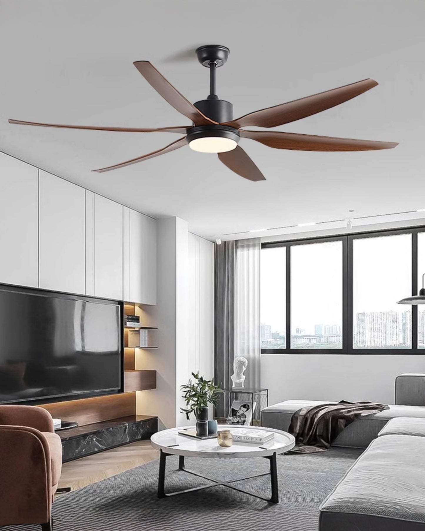 WOMO 6 Blade Large Ceiling Fan Lamp-WM5212