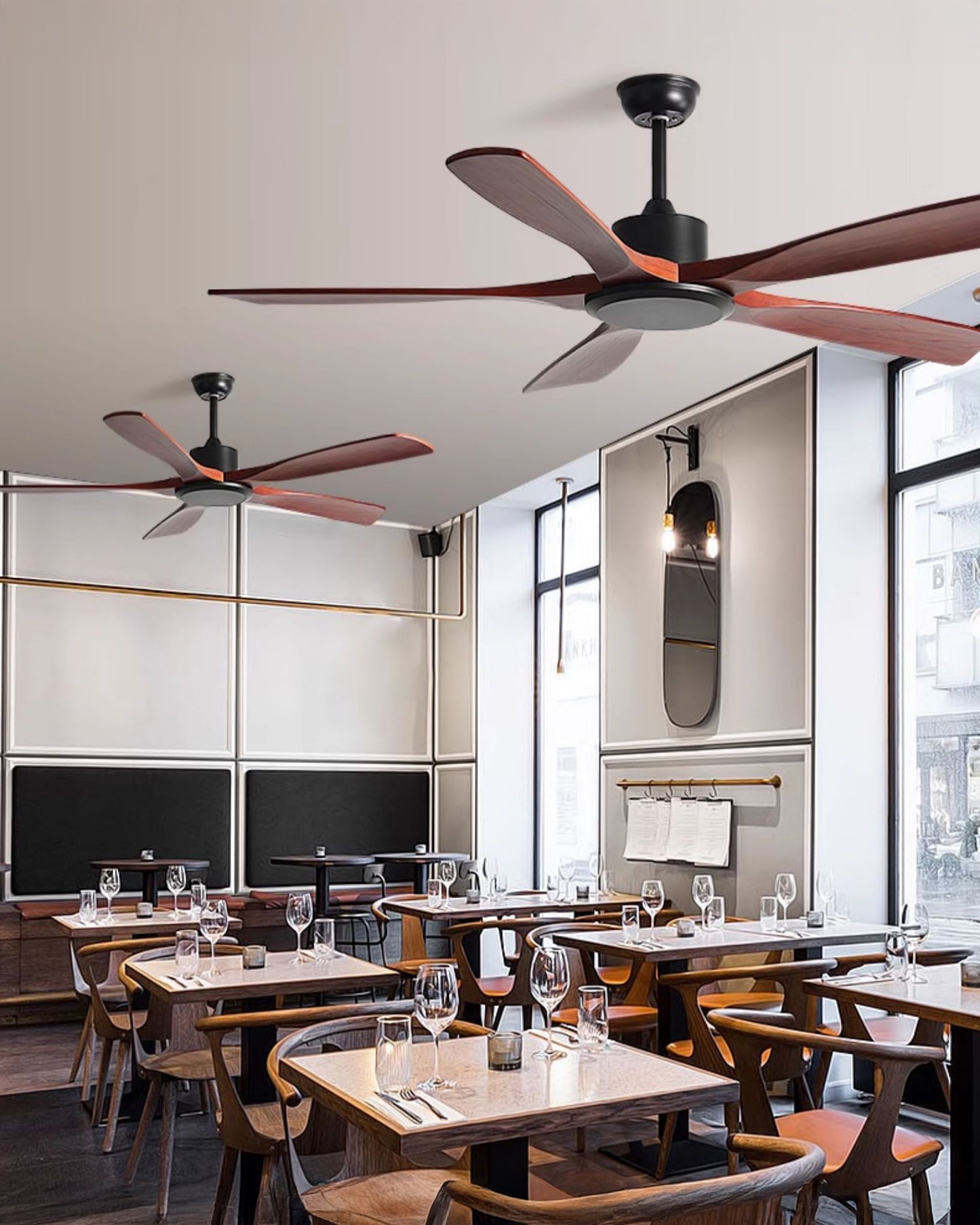 WOMO Modern 5 Wood Blade Ceiling Fan - WM5244