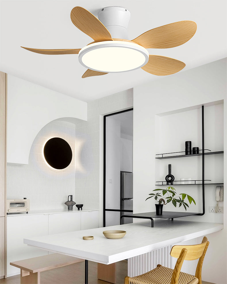 WOMO Modern Low Profile Ceiling Fan Lamp - WM5239