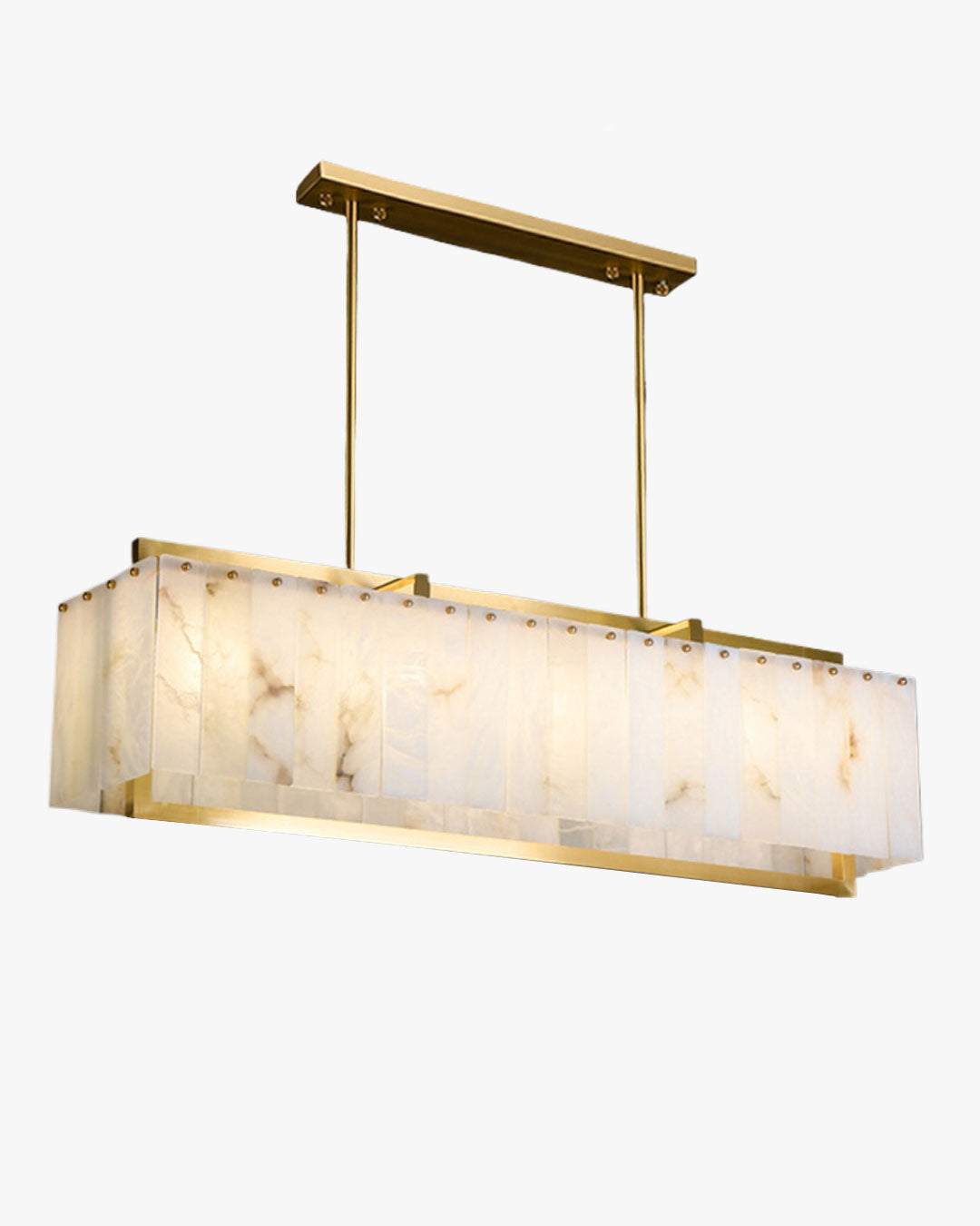 WOMO Goldene Alabaster-Kronleuchter Rechteckig-WM2390b