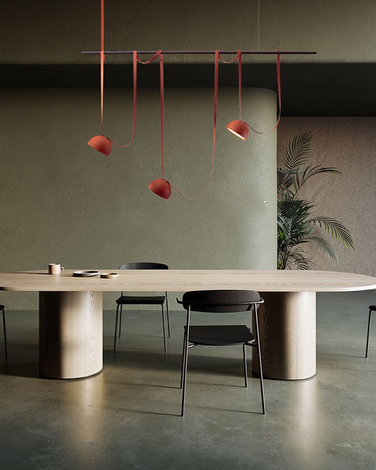 WOMO Dome Leather Linear Chandelier-WM2319