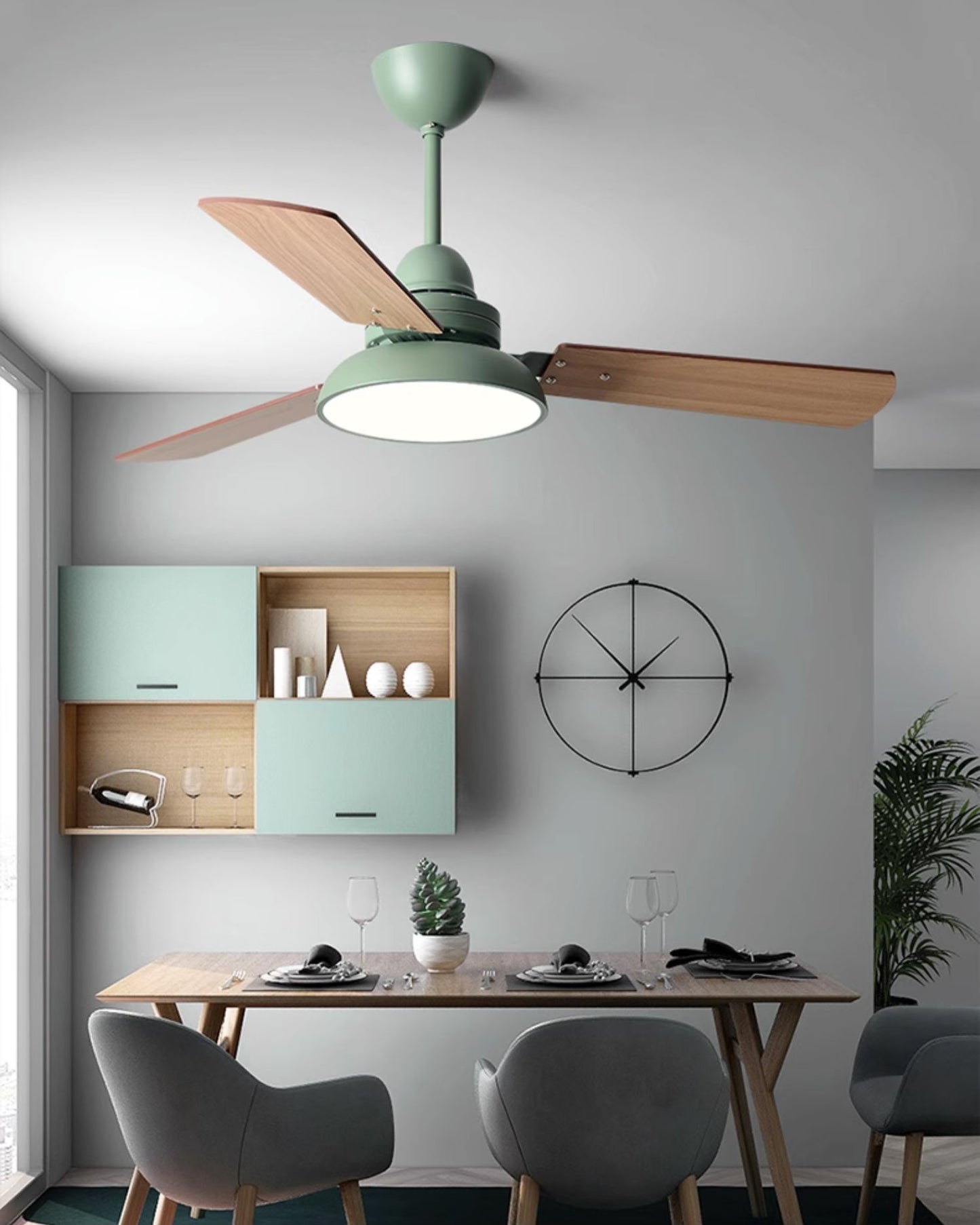 WOMO 3 Wood Blade Ceiling Fan Lamp - WM5269