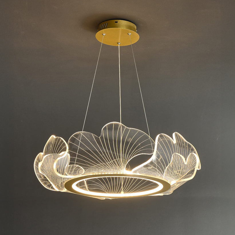WOMO Acrylic Ginkgo Leaf Chandelier-WM2000