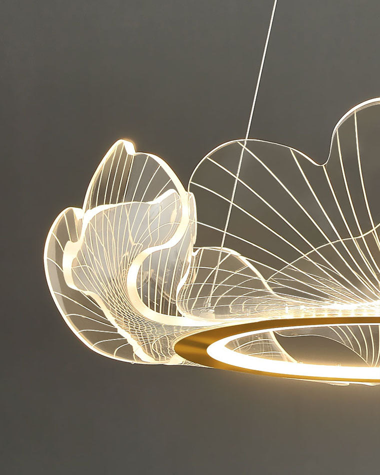 WOMO Acrylic Ginkgo Leaf Chandelier-WM2000