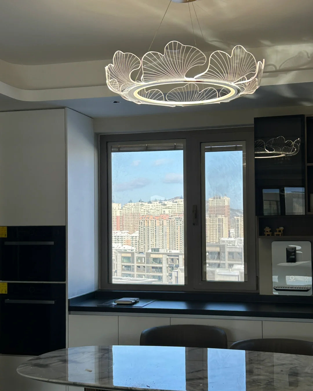 WOMO Acrylic Ginkgo Leaf Chandelier-WM2000