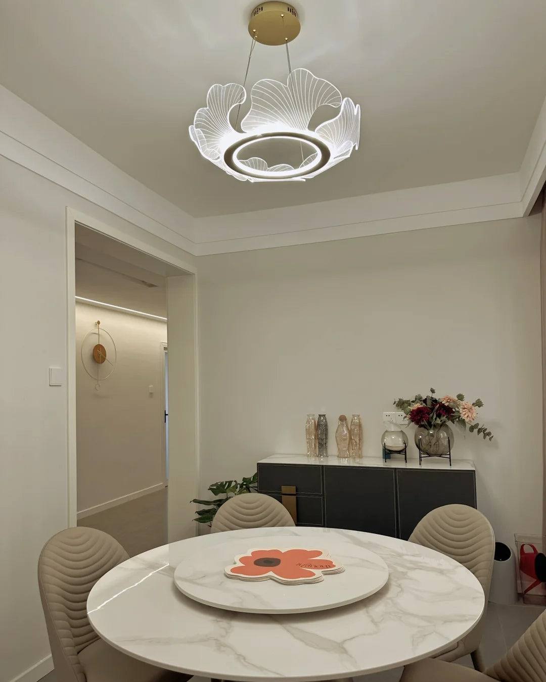 WOMO Acrylic Ginkgo Leaf Chandelier-WM2000