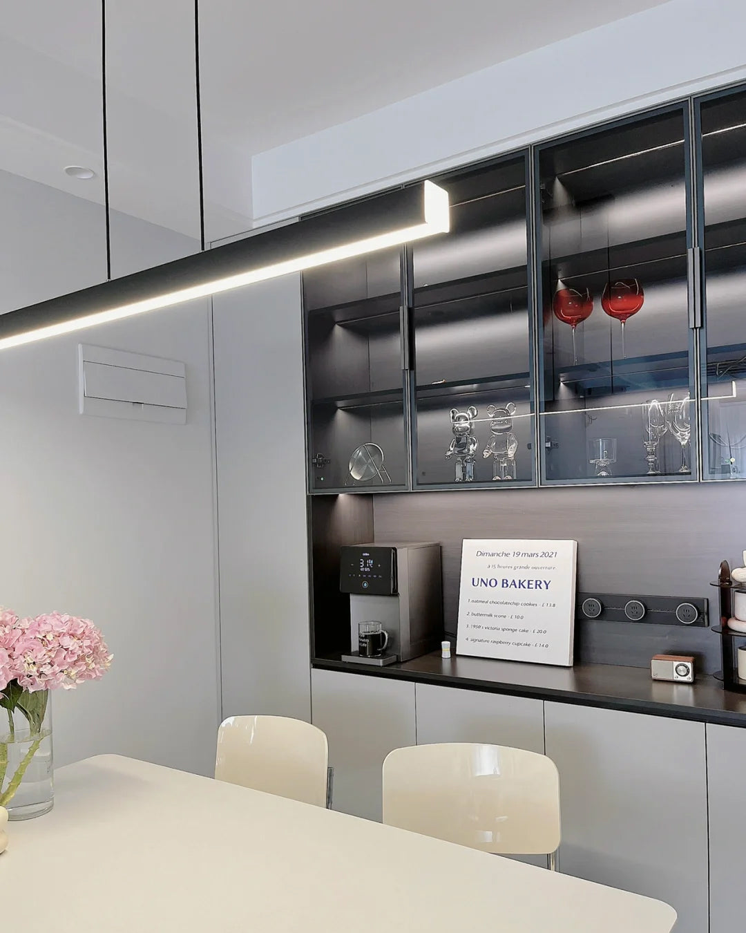 WOMO Minimalist Linear Kitchen Pendant Light-WM2002