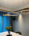 WOMO Schwarz/Gold Ring Led Kronleuchter-WM2009 thumbnail