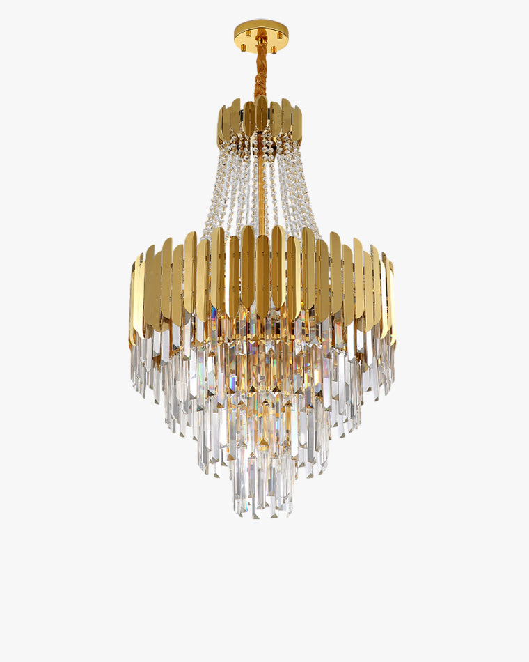 WOMO Gold Crystal Tiered Chandelier - WM2207