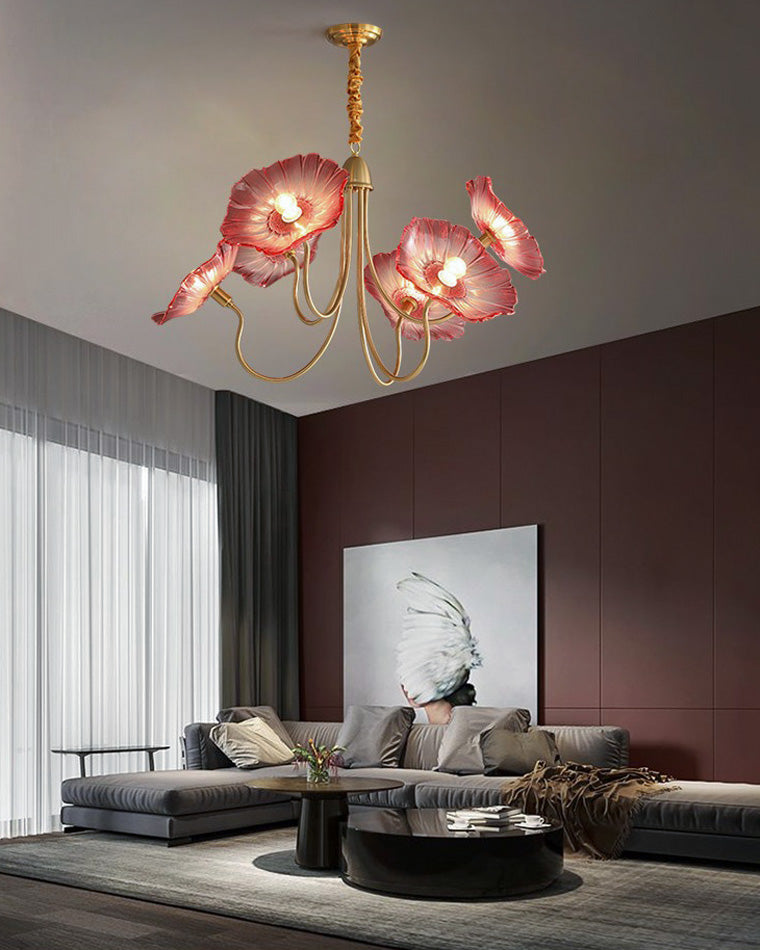 WOMO Lotus Flower Arm Chandelier-WM2025