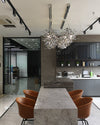 WOMO Cluster Pendelleuchte Silber Gold Esstisch Modern-WM2042 thumbnail