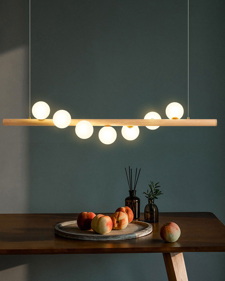 WOMO Wood Linear Globe Chandelier-WM2055