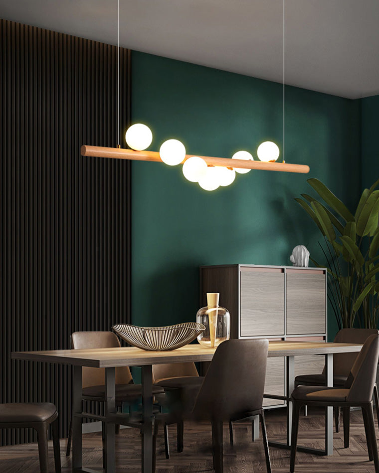 WOMO Wood Linear Globe Chandelier-WM2055