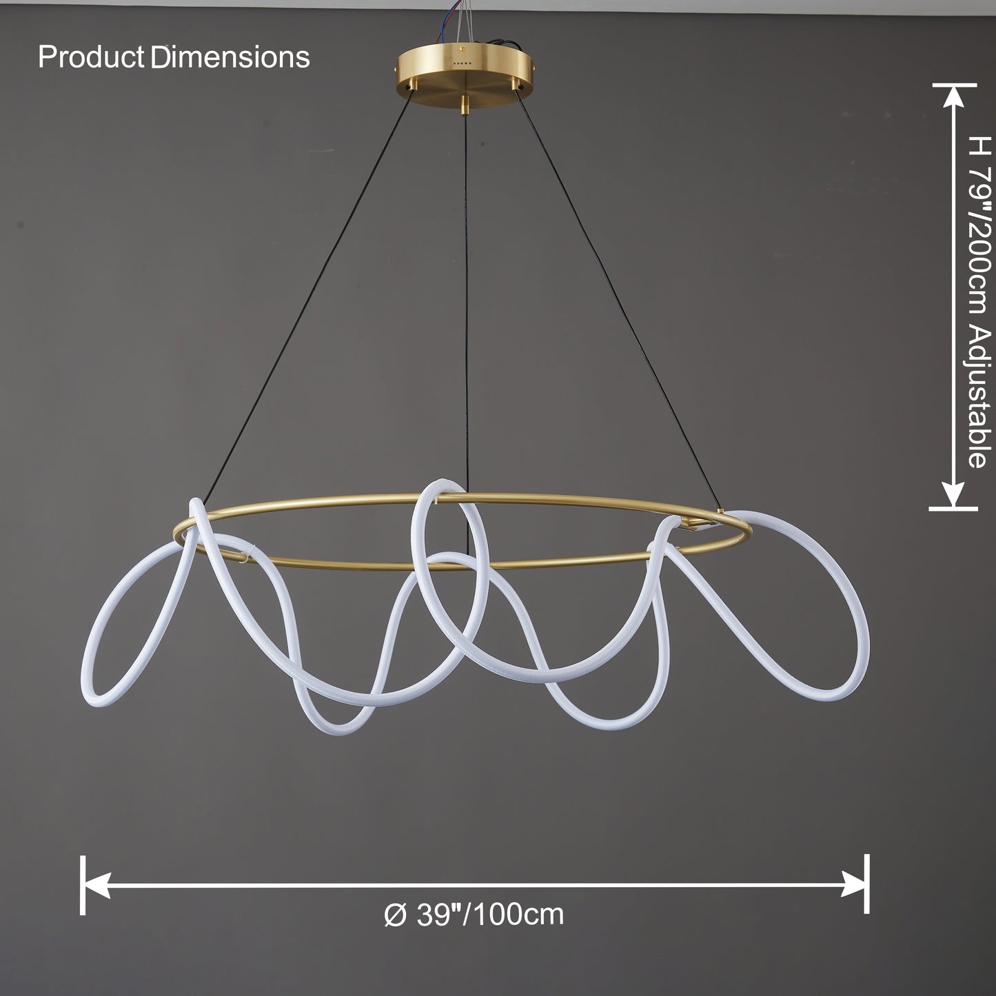 WOMO Rope Led Round Chandelier-WM2059b