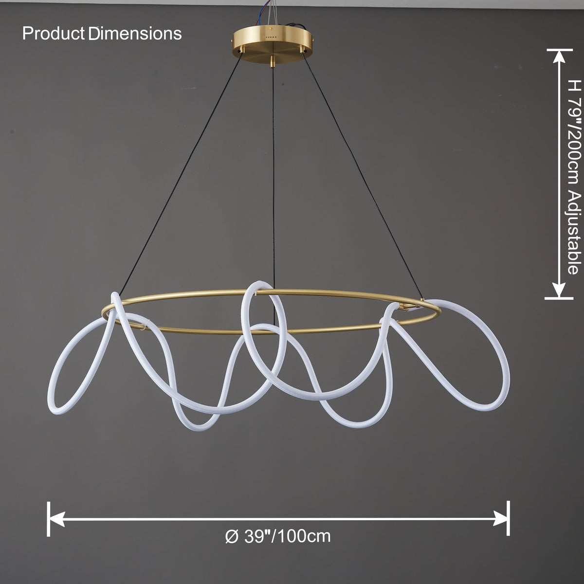 WOMO LED Round Chandelier Round Minimalist-WM2059b