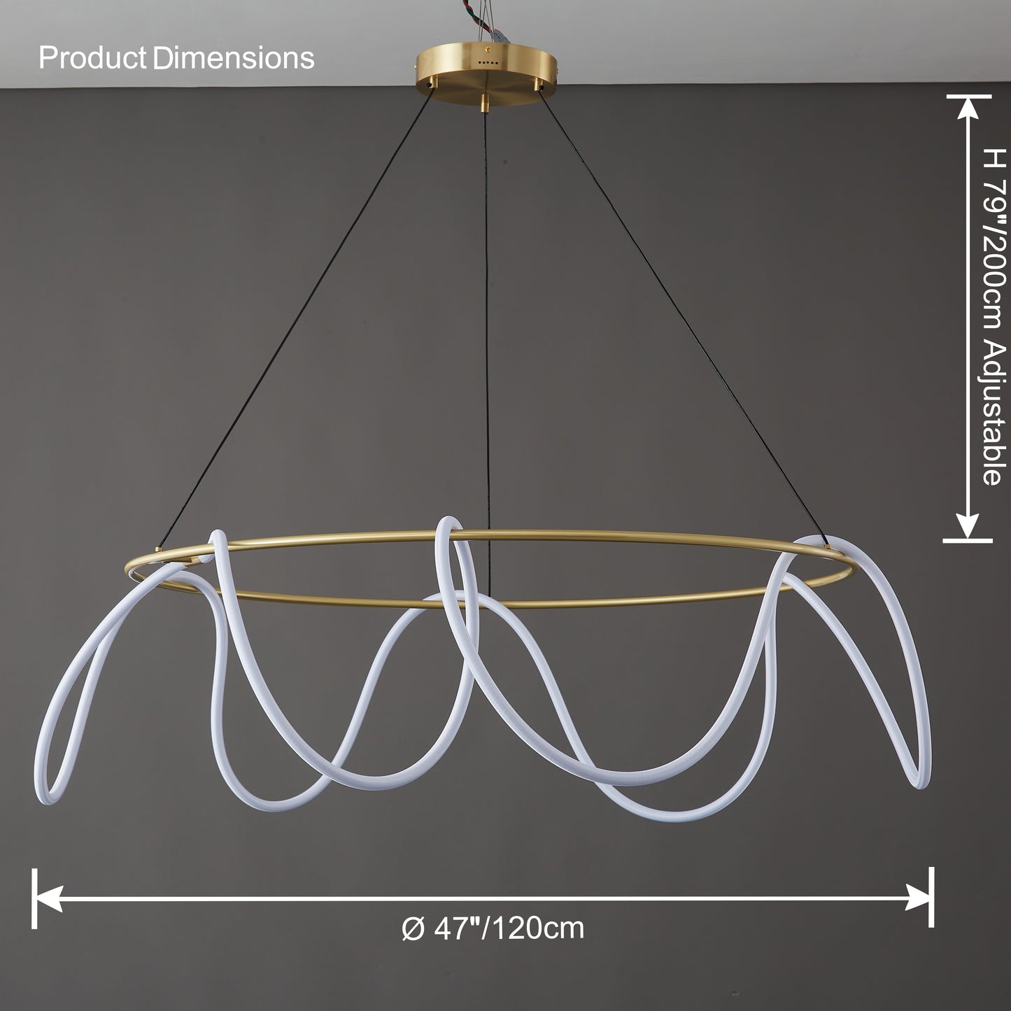 WOMO Rope Led Round Chandelier-WM2059b