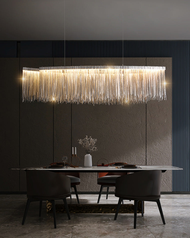 WOMO Fringe Linear Chandelier-WM2062b