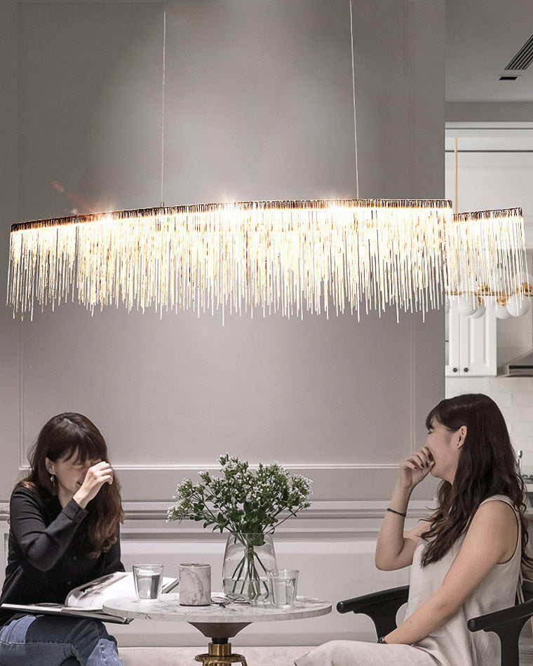 WOMO Fringe Linear Chandelier-WM2062b