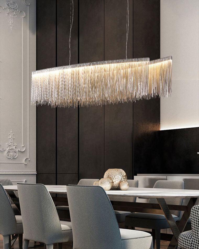 WOMO Fringe Linear Chandelier-WM2062b