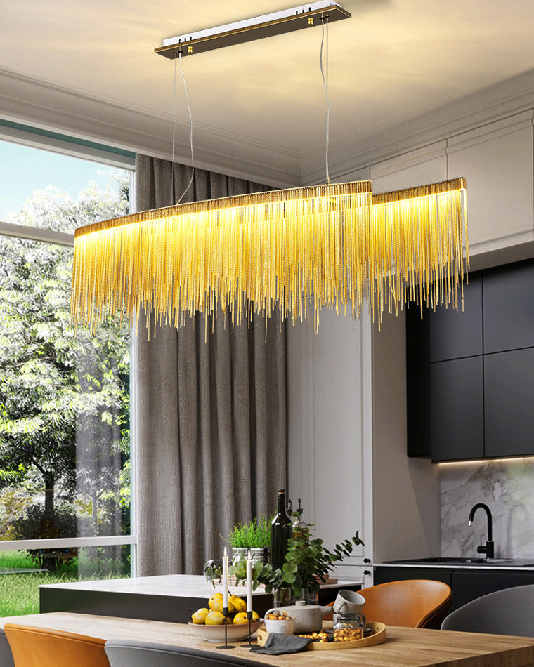 WOMO Fringe Linear Chandelier-WM2062b