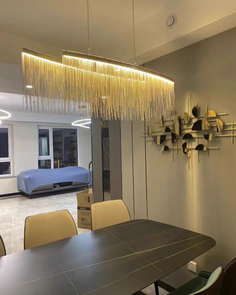 WOMO Fringe Linear Chandelier-WM2062b